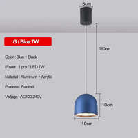 Suspension moderne pour chambre: Découvrez notre collection tendance! | Marco Lucetti G-Bleu 7W / Blanc froid