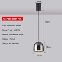 Suspension moderne pour chambre: Découvrez notre collection tendance! | Marco Lucetti G-Perle Noir 7W / Blanc froid
