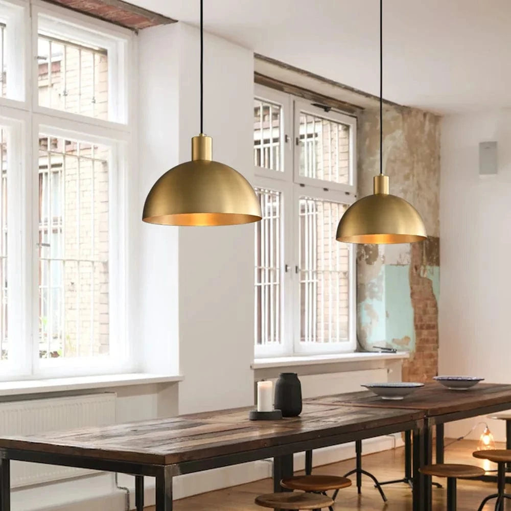 Suspension moderne pour îlot de cuisine style ferme : Lampes suspendues extérieures en or Brillant | Marco Lucetti