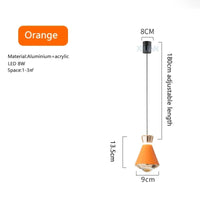 Suspension Moderne pour Tout Espace | Marco Lucetti Orange / Pas de commutateur / Lumière blanche