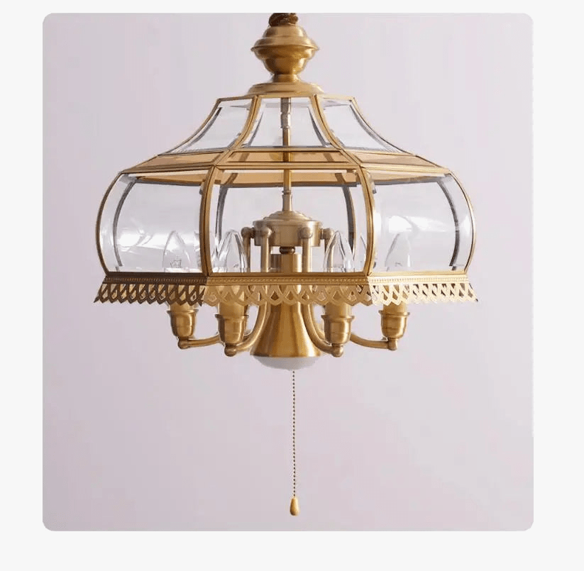 Suspension moderne rétro en bronze et verre nordique. | Marco Lucetti P50cm H48cm