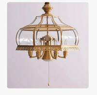 Suspension moderne rétro en bronze et verre nordique. | Marco Lucetti P50cm H48cm