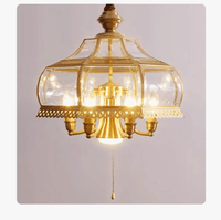 Suspension moderne rétro en bronze et verre nordique. | Marco Lucetti P50cm H48cm