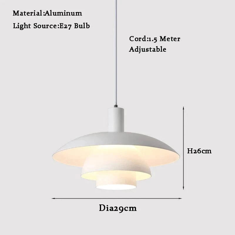 Suspension moderne UFO dégradé réglable du milieu du siècle | Marco Lucetti Blanc Dia30cm / Blanc froid 6000K