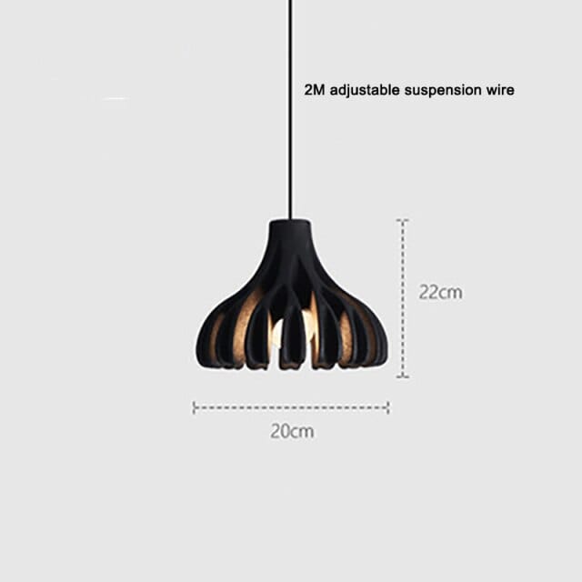 Suspension Monroe industrielle avec abat-jour unique | Marco Lucetti Noir