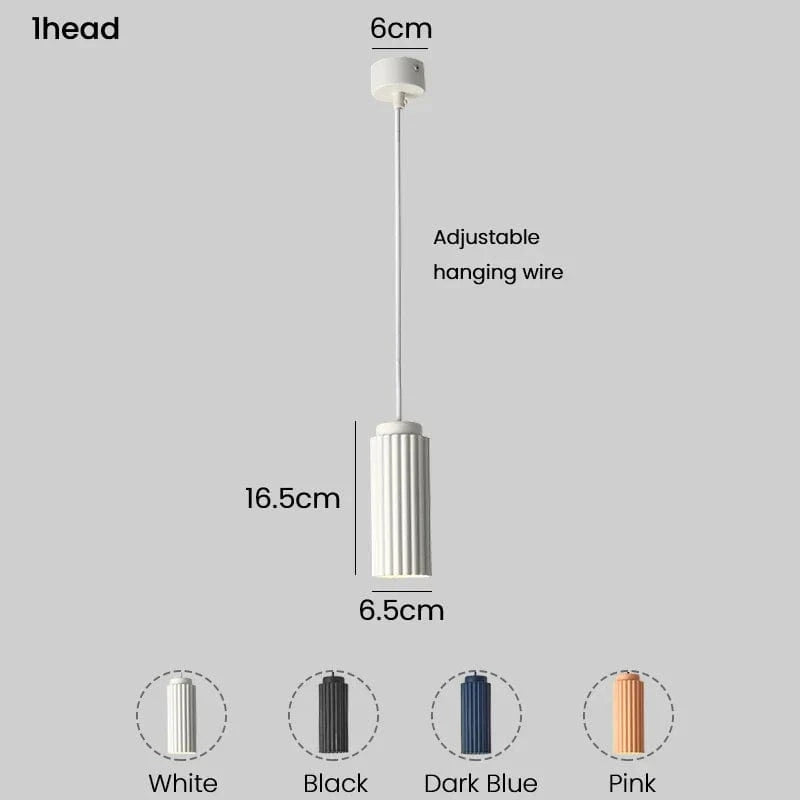 Suspension Nordic élégante | Marco Lucetti 1 tête / Blanc / Blanc chaud