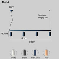 Suspension Nordic élégante | Marco Lucetti 4 têtes / Blanc / Blanc chaud