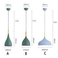 Suspension Nordic en métal coloré avec baton en bois LED | Marco Lucetti