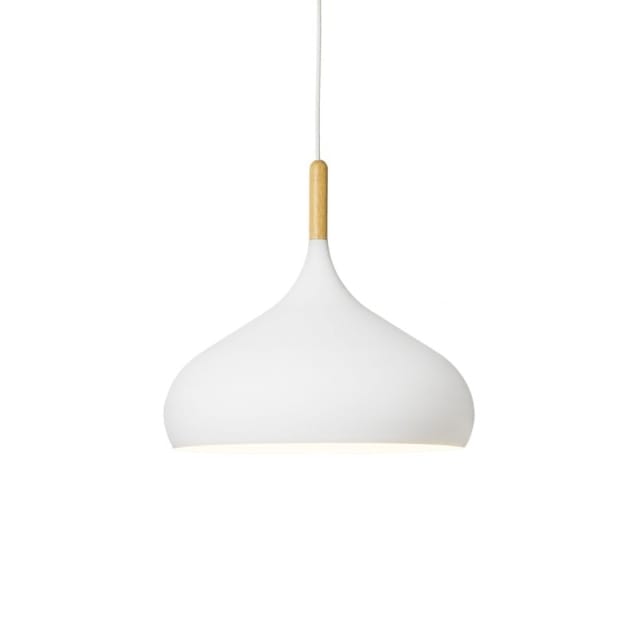 Suspension Nordic en métal coloré avec baton en bois LED | Marco Lucetti C / Blanc