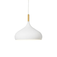Suspension Nordic en métal coloré avec baton en bois LED | Marco Lucetti C / Blanc