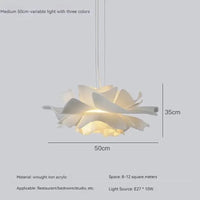 Suspension Nordic Flower Acrylic Pine LED - Éclairage Intérieur pour Salon Chambre Enfants | Marco Lucetti Fleurs 50cm