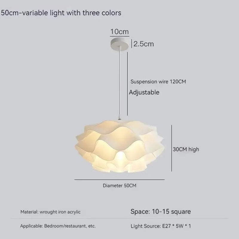 Suspension Nordic Flower Acrylic Pine LED - Éclairage Intérieur pour Salon Chambre Enfants | Marco Lucetti Pétale 50cm