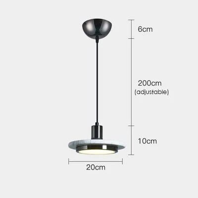 Suspension Nordic Marbre | Marco Lucetti B12W / Blanc chaud