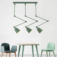 Suspension Nordica - Bras Longs Réglables pour Éclairage de Décoration Intérieure | Marco Lucetti Couleur noire / 2 têtes / Blanc chaud