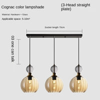 Suspension Nordica Coloré - Déco Maison | Marco Lucetti Cognac 3 têtes