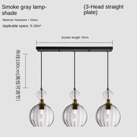 Suspension Nordica Coloré - Déco Maison | Marco Lucetti Gris fumé 3 têtes