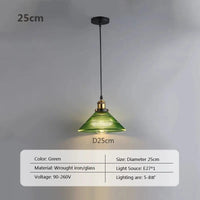 Suspension NordiGlass Vert-Forest | Marco Lucetti 25cm / Blanc froid