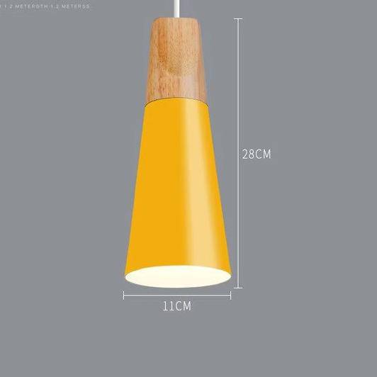 Suspension Nordik en métal coloré et bois | Marco Lucetti B - Jaune