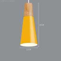 Suspension Nordik en métal coloré et bois | Marco Lucetti B - Jaune