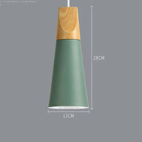 Suspension Nordik en métal coloré et bois | Marco Lucetti B - Vert
