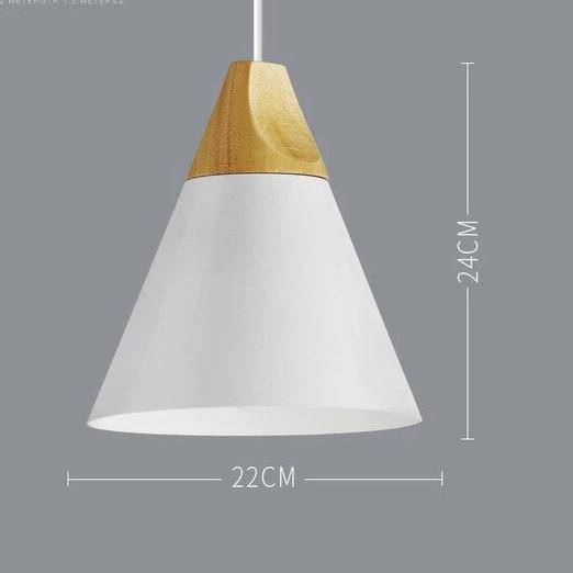 Suspension Nordik en métal coloré et bois | Marco Lucetti C - Blanc
