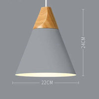 Suspension Nordik en métal coloré et bois | Marco Lucetti C - Gris