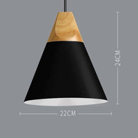 Suspension Nordik en métal coloré et bois | Marco Lucetti C - Noir