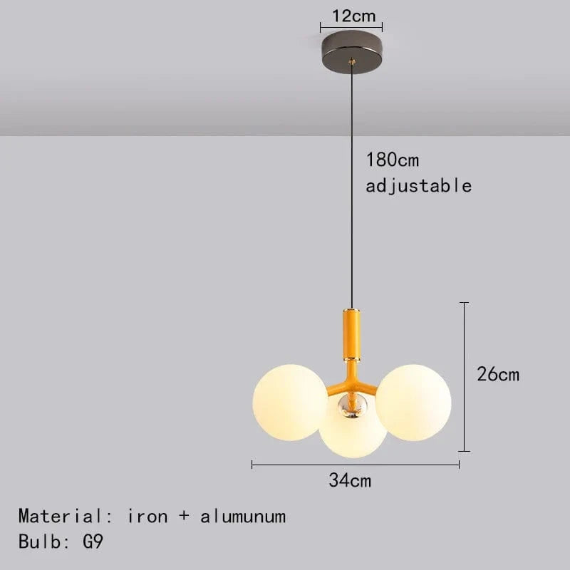 Suspension Nordik Verre et Métal | Marco Lucetti Métal jaune / 3000K