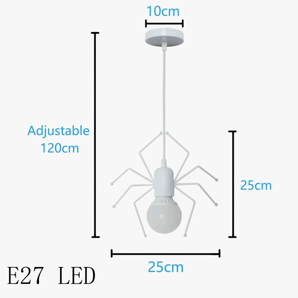 Suspension nordique "Araignée Swing" lampe suspendue en fer - Éclairage LED pour chambre d'enfants et café-bar | Marco Lucetti