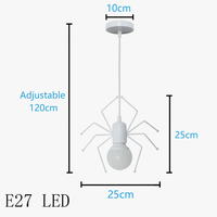 Suspension nordique "Araignée Swing" lampe suspendue en fer - Éclairage LED pour chambre d'enfants et café-bar | Marco Lucetti