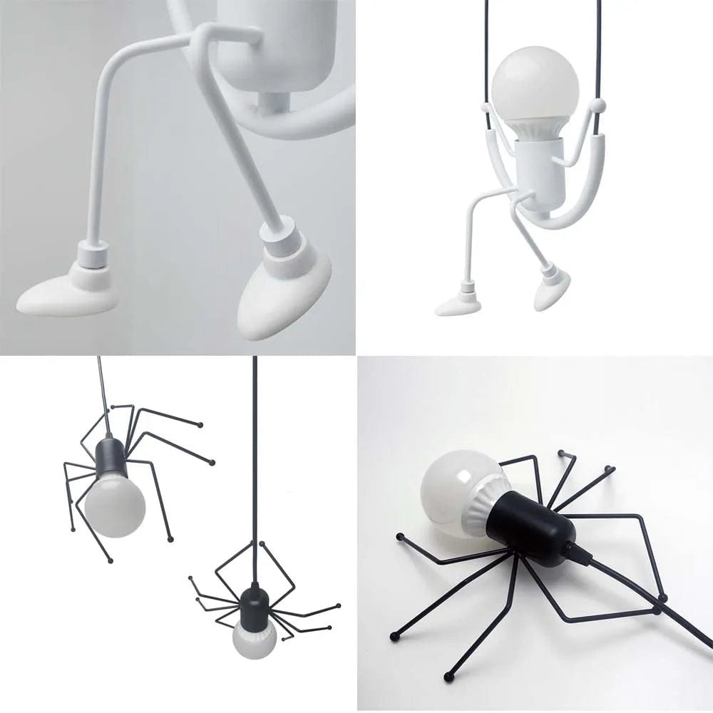 Suspension nordique "Araignée Swing" lampe suspendue en fer - Éclairage LED pour chambre d'enfants et café-bar | Marco Lucetti
