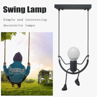 Suspension nordique "Araignée Swing" lampe suspendue en fer - Éclairage LED pour chambre d'enfants et café-bar | Marco Lucetti