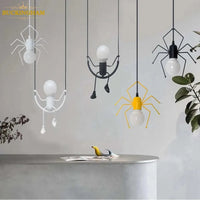 Suspension nordique "Araignée Swing" lampe suspendue en fer - Éclairage LED pour chambre d'enfants et café-bar | Marco Lucetti