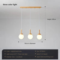 Suspension Nordique Atmosphérique Chinoise à Trois Têtes Luminaire de Cuisine Moderne Simple Bar Personnalisé | Marco Lucetti T 3 têtes 50m