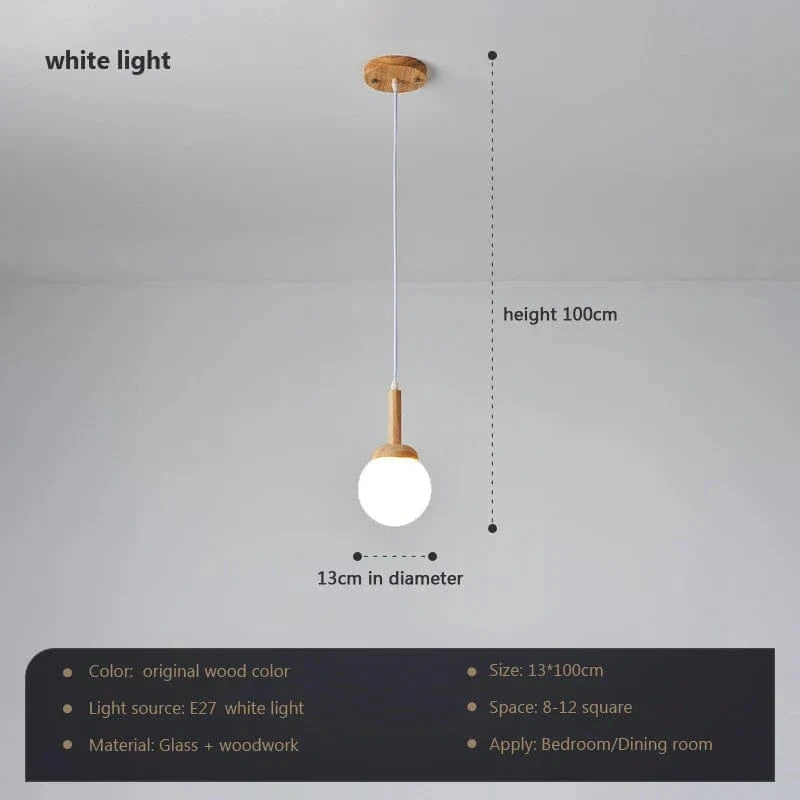 Suspension Nordique Atmosphérique Chinoise à Trois Têtes Luminaire de Cuisine Moderne Simple Bar Personnalisé | Marco Lucetti Wh 1 tête 13 cm