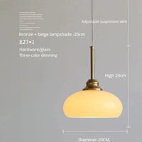 Suspension nordique blanc lait moderne Bauhaus pour cuisine et salle à manger - Suspensions déco maison | Marco Lucetti Teinte bronze-beige / Blanc chaud