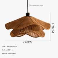 Suspension Nordique Chanvre E27 LED - Style Japonais pour Salle à Manger ou Chambre | Marco Lucetti