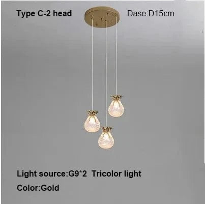 Suspension Nordique Comptoir Allée Salle à Manger Fenêtre Chambre Moderne - Luxe Simple & Élégant | Marco Lucetti Tête C-3 / Lumière tricolore