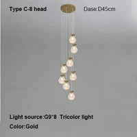 Suspension Nordique Comptoir Allée Salle à Manger Fenêtre Chambre Moderne - Luxe Simple & Élégant | Marco Lucetti Tête C-8 / Lumière tricolore