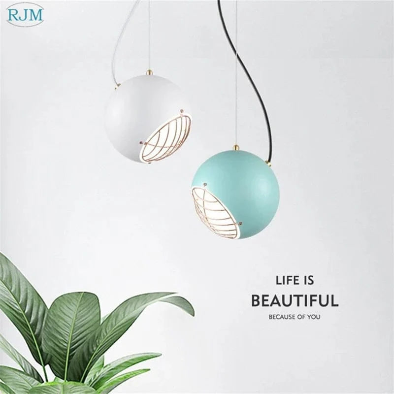 Suspension Nordique Créatif Macaron Lumières Moderne Fer LED Salle à Manger Restaurant Eclairage | Marco Lucetti