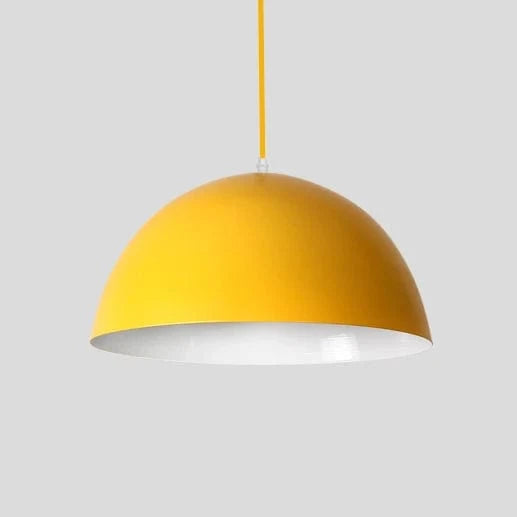 Suspension nordique demi-cercle pour bar et restaurant - Style minimaliste nordique | Marco Lucetti Jaune brunâtre / Diamètre 40cm