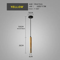 Suspension nordique design à tube long en ciment - Décoration moderne | Marco Lucetti Jaune / 6000K