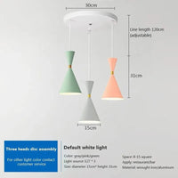 Suspension nordique en aluminium avec trois têtes | Marco Lucetti PL593 GGP 3H A / Blanc froid