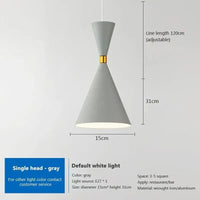 Suspension nordique en aluminium avec trois têtes | Marco Lucetti PL593 Gris / Blanc froid