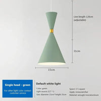 Suspension nordique en aluminium avec trois têtes | Marco Lucetti PL593 Vert / Blanc froid