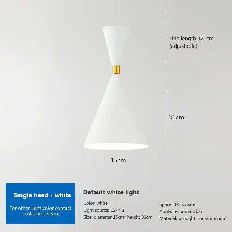 Suspension nordique en aluminium avec trois têtes | Marco Lucetti PL593E Blanc / Blanc froid