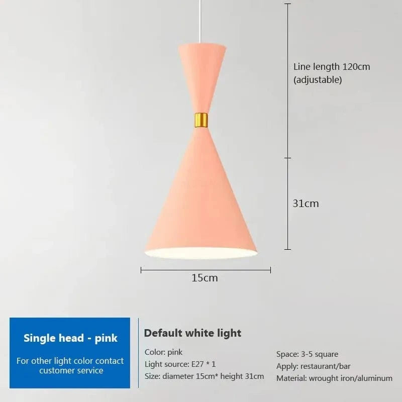 Suspension nordique en aluminium avec trois têtes | Marco Lucetti PL593F Rose / Blanc froid