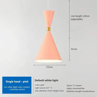 Suspension nordique en aluminium avec trois têtes | Marco Lucetti PL593F Rose / Blanc froid