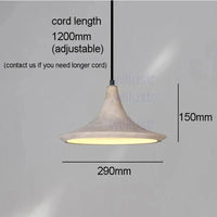 Suspension nordique en béton naturel pour Salle à manger Restaurant Hôtel Éclairage | Marco Lucetti