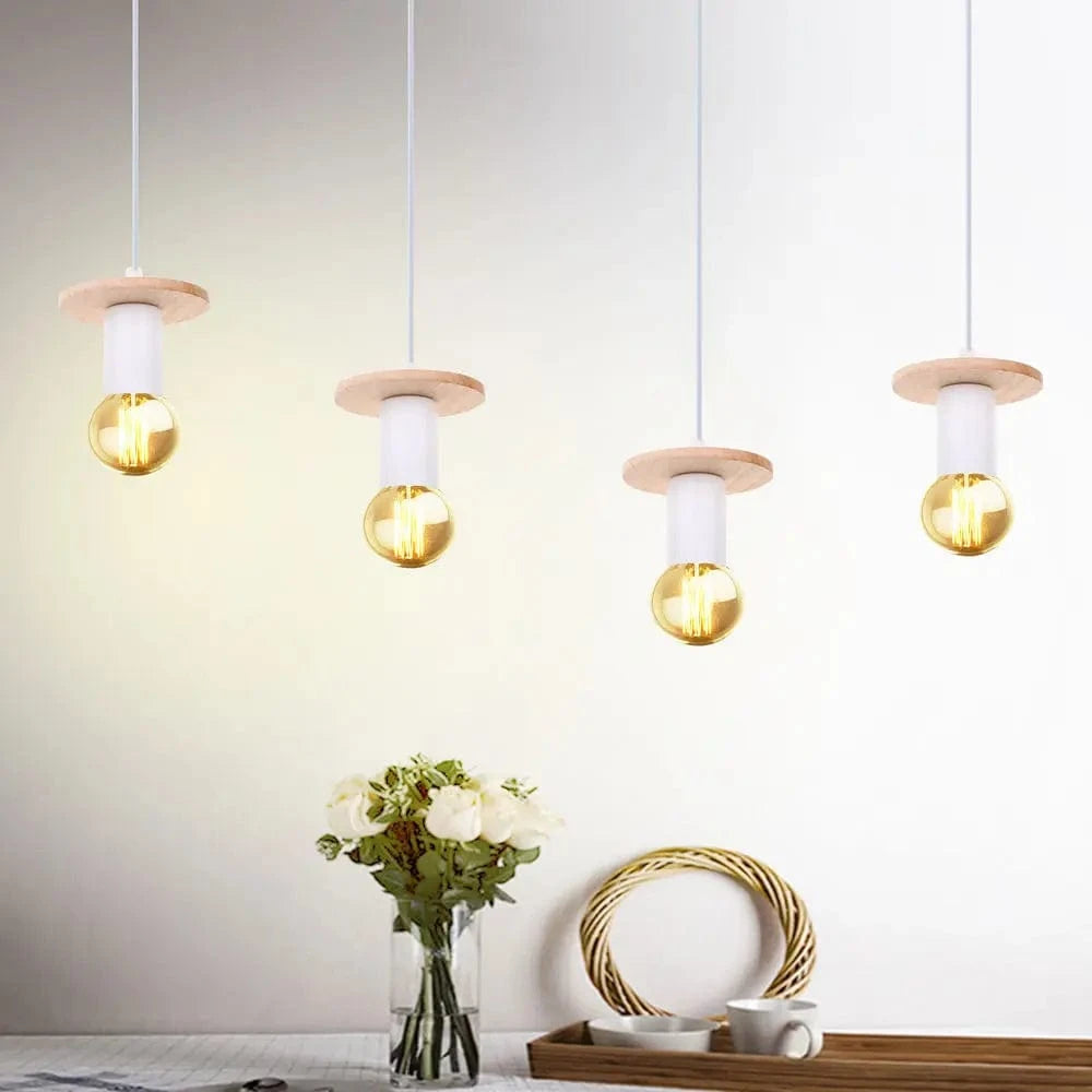 Suspension Nordique en Bois avec Lumières LED pour Cuisine, Bar, Hôtel, Chambre d'Enfants et Décoration Maison | Marco Lucetti